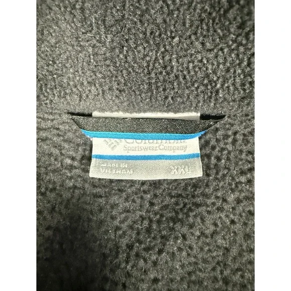 Columbia Georgia Bulldogs Fleece Vest Men's 2XL Black Full Zip Sleeveless - Picture 8 of 13